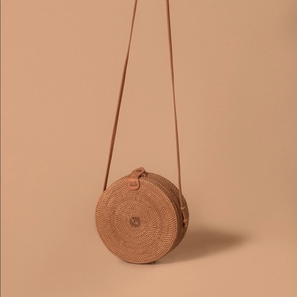 Folk Fortune Natural Ratan Roundie Bag - Picture 2 of 8